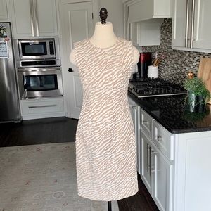 Calvin Klein zebra print sheath dress size 2 XS